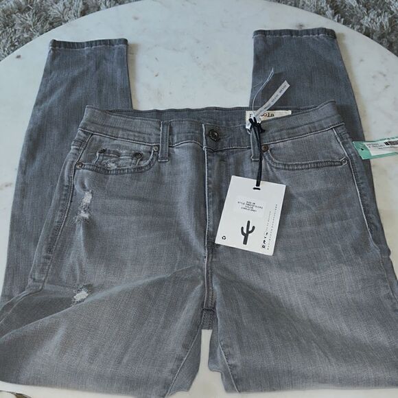 Pistola Cirrus grey ripped skinny jeans size 28 NEW - Picture 1 of 8